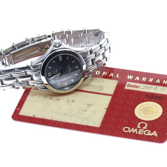 OMEGA Seamaster120 2581.43 Date gray Dial Quartz Ladies Watch - Picture 1 of 12